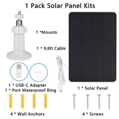 Solar Panel Compatible with SimpliSafe Outdoor Camera Series 2 Wireless