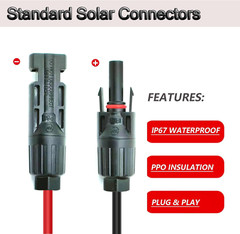 12AWG 50FT Solar to ADS Adapter Charge Cable for Solar Generator,Solar Charge Co