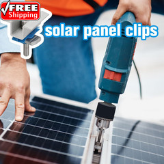10 Pcs Adjustable Solar Panel Mounting Bracket Clamps Wide Photovoltaic Support