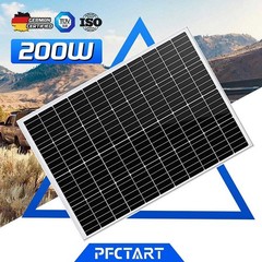 NEW 200W 12V Solar Panel High Efficiency Mon Module RV Marine Boat Home US Stock