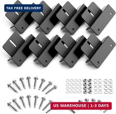 Solar Panel Mounting Z Brackets, Black Aluminum 8-Pack Set | Lightweight Corrosi