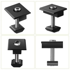 10pcs Solar Panel Mid Clamps – Aluminium T-Shaped Mounting Brackets for Metal &