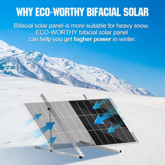 200 Watt Bifacial Solar Panel 2Pcs 100 Watt Monocrystalline Solar Panel Module o