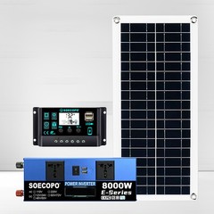 8000W Complete Solar Panel Kit Solar Power Generator 100A Home 110V/220V SysteOy
