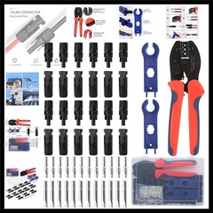 Solar Crimping Tool for Solar Panel Cable with 12 Pairs Solar Connectors, 1PC…