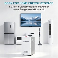 24V 314Ah 8.03kWh Lithium Battery LiFePO4 Battery Motorhome Solar System+WiFi