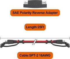 Automotive Solar Panel Cable – 12FT SAE 16AWG (4 PK)