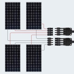 M/F Solar Panel Connector Y Branch Cable Connection Adapter Waterproof Plug Kit