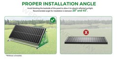 100 Watt Solar Panel Bifacial 12V Home PV Power Off-Grid RV Camper System Carava