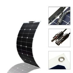 Flexible Solar Panel 200W 18V Waterproof For RV Boat Camper Home Charge
