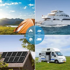 200W Solar Panel Kit 100A 12V Battery Charger w/ Controller Caravan Boat Outdoor