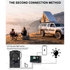 SOECOPO 7000W Peak Solar System Kit Flexible Panel for Camping RV Home charger