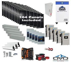 90KW Complete Offgrid Solar Kit + 5x 15K Sol-Ark Inverter + 32kWh OMO 48V Freedo