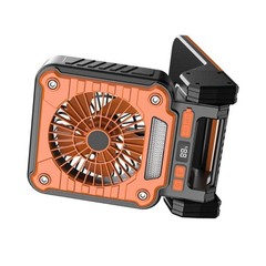 Solar Rechargeable Outdoor Fan For Camping Foldable USB Charging Integrated