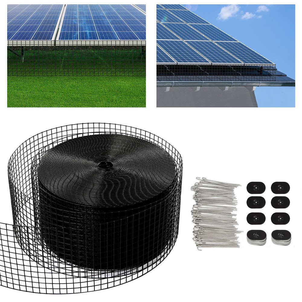 100ft Solar Panel Wire Mesh Roll & clip kit – Pigeon Bird Proofing Guard kit new