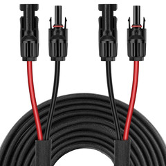 50FT 10AWG Solar Panel Extension Cable with Female and Male Connectors, Solar Ca