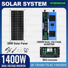 Grennova 1400W Solar Kit 35W Panel 60A MPPT Off-Grid RV Home Backup