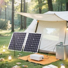 1000W Solar Panels – 2 x 500W Lightweight PV Panels + Y-Cable for Outdoor