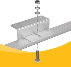 4 Pack Z Brackets for Solar Installation | Lightweight Aluminum & Steel Design