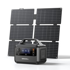 Grecell 300W Power Station Portable Solar Generator Battery + 40W Panel (USED)