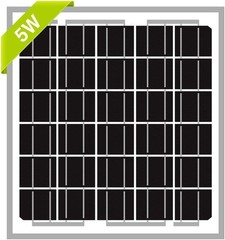 Weather-Resistant 5W Monocrystalline Solar Panel for Reliable Energy Solutions
