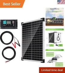 High-Efficiency 25W Solar Panel Kit with Advanced 10A Charge Controller