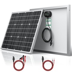 12V 50W Solar Panel, Built-in UltraSmart MPPT Charge Controller, Waterproof 5…
