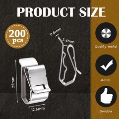 200 Pcs Stainless Steel Solar Wire Clips | Cable Management for PV Wiring, Boat