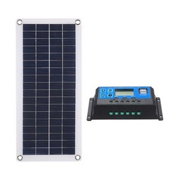 20W Solar Panel Charge IP65 Water Resistance For Outdoor Camping Hiking RYMR