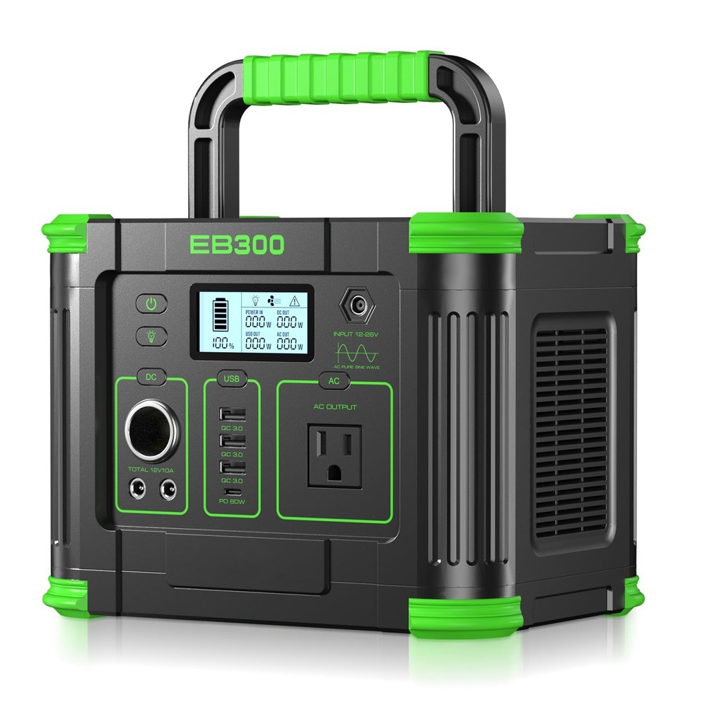 Portable Power Station 330W, 288.6Wh Solar Generator with 60W USB-C PD Output…