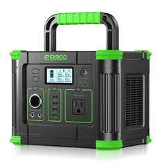 Portable Power Station 330W, 288.6Wh Solar Generator with 60W USB-C PD Output…