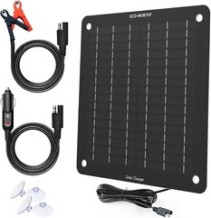 12 Volt Solar Battery Maintainer Waterproof Car RV Charger Tender Trickle 5W