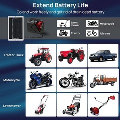 Robust 2.5w Solar Battery Maintainer – Efficient 12 Volt Charger with Indicators