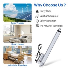 ECO-WORTHY Heavy Duty 330lbs/1500N Solar Tracker Linear Actuator Multi-Functi…