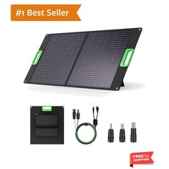 100W Portable Solar Panel for Power Station, 23.5% High Efficiency ETFE Folda…