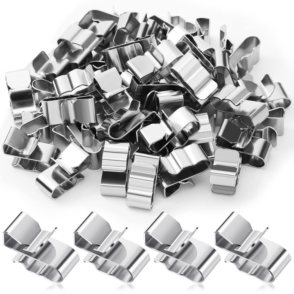 Trailer Frame Stainless Steel Wire Clips 50 Pcs 22.5mm Cable Ties for Trailers