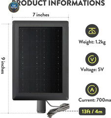 Ring Solar Panel(2Nd Generation), 5W Ring Solar Panel Charger with Mount for Sti