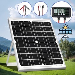 Solar Panel Kit 30W Solar Battery Trickle Charger Maintainer +Upgrade Controller