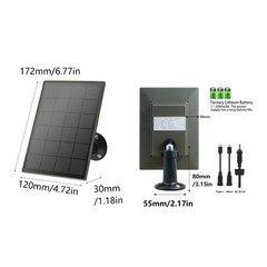 Waterproof 5V Solar Panel For Outdoor Camera 6000mAh Rechargeable Charger