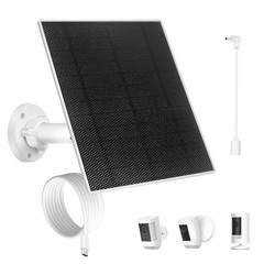 5W Solar Panel Charger for Ring Spotlight Cam Battery 13FT Cable
