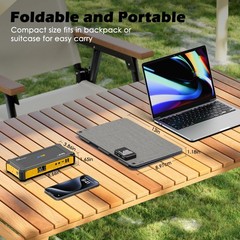 Portable Power Station 99.9Wh with Foldable Solar Panel 30W, Laptop Charger &…
