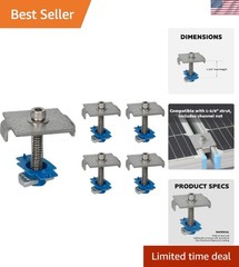 Mid Clamps for Solar Panels – Zinc-Aluminum-Magnesium Coating, Pack of 5