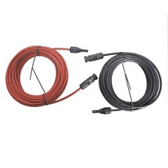 10AWG Black + Red Solar Panel Extension Cable Wire Connector 30Ft