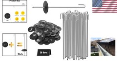 Solar Panel Bird Guard Fastener, 50 Sets Critter Guard Clips for Attaching Wi…