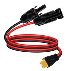 XT60 Solar Cable 12AWG(3.31mm²) XT60 to Solar Connector Extension 3 m/10 ft