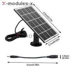 8W 5V Microcrystal Solar Panel + Mounting Bracket For Security Camera Water Pump