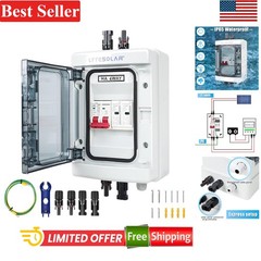 Solar Panel Combiner Box 1 In 1 Out 40A Waterproof Disconnector Surge Protector