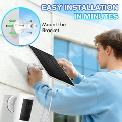 5W Waterproof Solar Charging Panel Kit For Outdoor Ring Camera Battery Charger