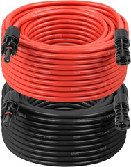 Solar Extension Cable 8AWG 30FT 2-Pack , PV Wire with Male/Female Solar