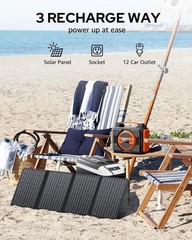 Solar Powered Generator 300W Rated, Portable Solar Generator Power Station with